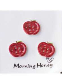 10 piezas Botones decorativos con forma de manzana linda, accesorio decorativo para el cabello, zapatos, ropa