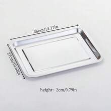 1 pezzo Vassoio in lamiera di ferro spessa per uso commerciale, piatto per il riso al vapore, piatto da pranzo, piatto per verdure, piatto per pesce alla griglia, piatto per ravioli