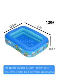 1pc Large Family Home & Outdoor Pool, Thick Plastic Ocean Ball Swimming Pool, Beach Essentials, Beach Accessories, Pool Float