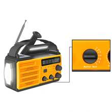 Outdoor Emergency Radio Hand Crank Rechargeable Solar Emergency Radio - Green - View 2