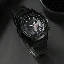 Men's Watches Top Brand Luxury Fashion Casual Men's Date Quartz Watch Stainless Steel With Personalized Roman Scale Dial Round Hands Men's Clock Party Wedding Gift Beach Vacation Valentine's Gift