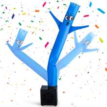 Mini Wacky Waving Inflatable Tube Guy With Blower - Funny Mini Inflatable Tube Man Desktop Decor White Elephant Gift For Birthdays Store Displays Parties Office Pranks - Multicolor - View 10