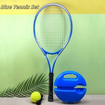 1 Set Tennis Rebound Trainingsset voor één persoon, Tennis Training Rebounder, Stevige Basis met Elastische Band, Tennisaccessoires