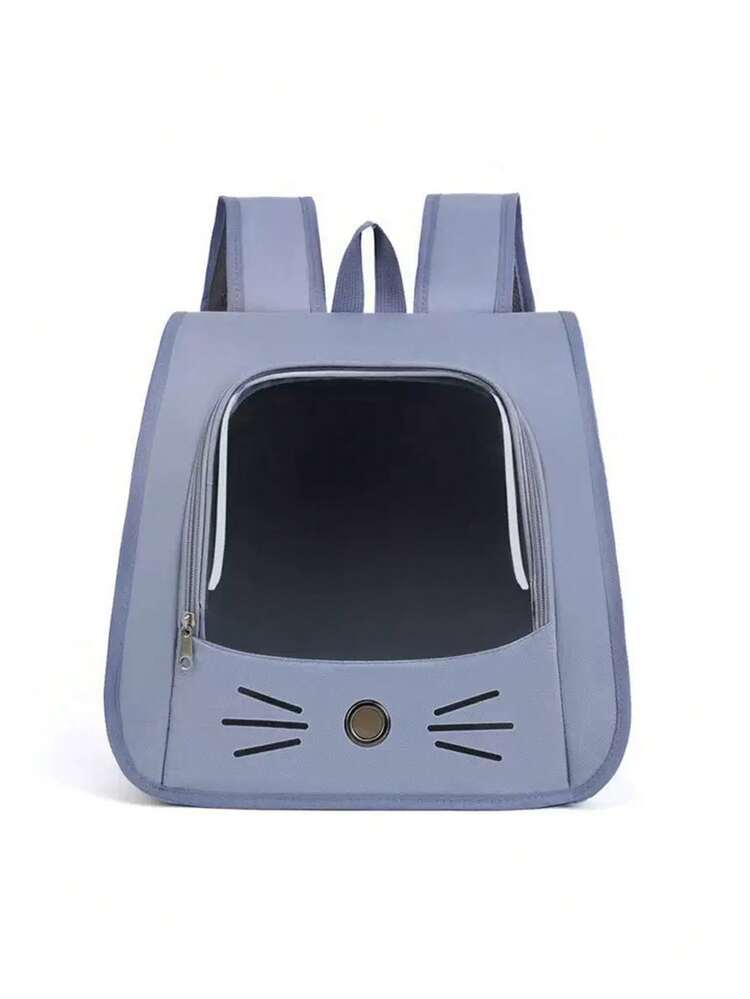 1pc Oxford Cloth Transparent Breathable Pet Carrier Backpack, Suitable For Small Dogs & Cats Up To 5.5kg, Can Be Worn As Backpack, Shoulder Bag Or Handheld, Large Capacity Portable Pet Travel Bag Cat Carrier Cat Backpack Bike Trailer - Multicolor - View 15