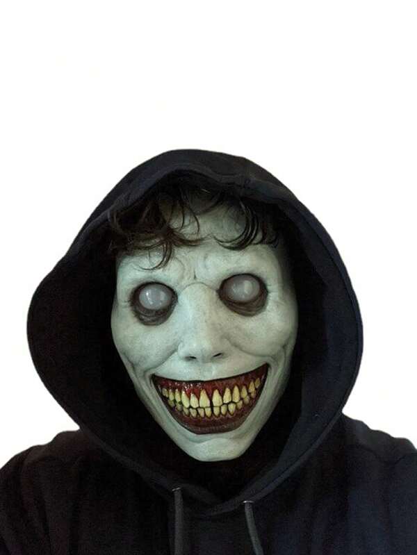 1 pieza de máscaras de terror, máscaras de Halloween, máscaras de diablo sonriente de terror, accesorios de disfraz, adecuadas para fiestas de disfraces de Halloween, accesorios de juego de roles de carnaval