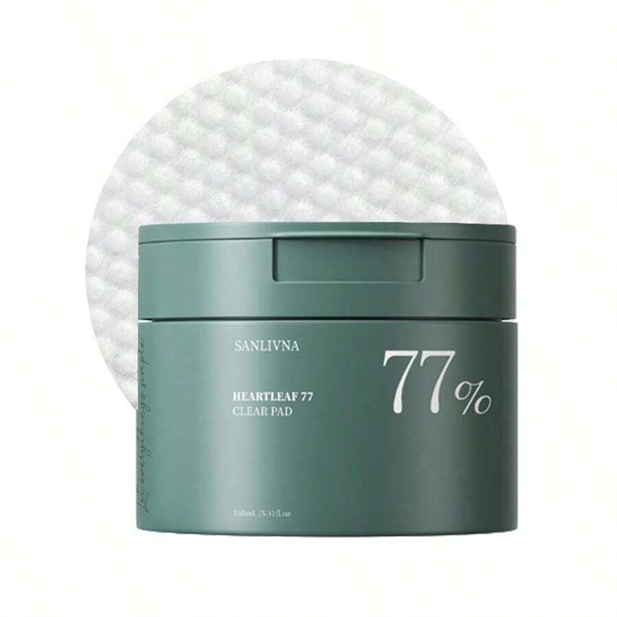 Almofadas de Limpeza Facial de Algodão Suavemente Esfoliantes Toner Heartleaf 77. Hidratante Cuidado de Pele Coreano com PHA e Centella. Não Comedogênico, Ideal para Pele Sensível. A sua alternativa perfeita de almofada zero poros para uma experiência de cuidados com a pele impecável. - 160mL - Visão 1