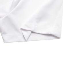 Skechers Knitted Crew Neck T-Shirt, Loose Soft Unisex Casual Commuting Outdoor Short Sleeve - White - View 5