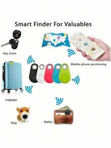 GPS Smart Tracker Key Finder - Wireless Anti-Lost Locator With Alarm For Pets, Cats, Dogs, Keys, Wallet, Luggage - Plastic, Portable Wireless Real-Time Location Tracker , Intelligent Key Finder Mini Gps Tracker For Car, Important Documents, Pet With Anti-Loss Alarm Function, Batteries Not Included,