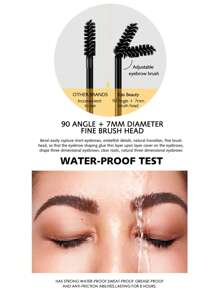 1 pieza Gel para cejas 4D de larga duración, gel fijador de cejas ligero y resistente al agua con hasta 24 horas de fijación, fórmula transparente de larga duración