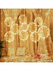 20/10/7/5/3/1 Packung Transparente BOBO Ballons, LED bunte Glitzer Hängeballon Lampen für Partys, Heimdekoration