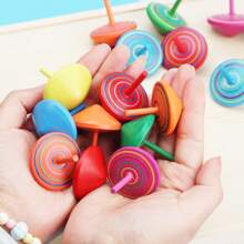1/6/10/20 Pcs Wooden Table Top Spinning Tops, Wooden Toys, Mini Gifts, Party Favors, Holiday Presents, Retro Classic Keepsake Soap Gift Set