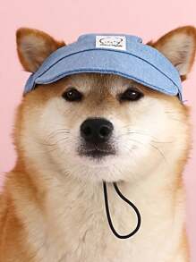 Adjustable Summer Dog Hat With Ear Holes, Breathable Polyester Baseball Cap For Small To Medium Dogs, Sun Protection Outdoor Hiking Pet Accessory