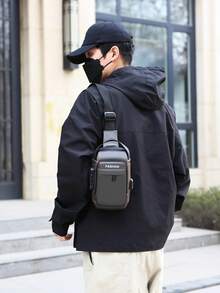 2025新款多功能密码锁商务单肩斜挎包，适合男士四季，日本运动骑行胸包 - 均碼 - 查看 6