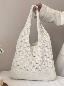 Strandbeutel für den Sommerurlaub, Umhängetasche mit großer Kapazität, elegante Mode-Umhängetasche für Frauen, gehäkelte gewebte Reisetasche, Reisenotwendigkeiten, Muttertagsgeschenk, Hochzeitssaison Brautjungfer Geschenktasche, Lunchtasche für Studentinnen, Geschäftsfrauen