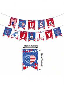 10 pièces/16 pièces Décorations suspendues pour le Jour de l'Indépendance, Ornements du 4 juillet, Ornements patriotiques, Ornements de gnome en bois pour le Jour de l'Indépendance, Bannière en tissu, Décorations suspendues pour fêtes du Jour de l'Indépendance et du Jour du Souvenir, Fournitures de fête, Décoration de maison