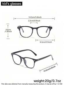 4 件套方形框架亚克力青少年眼镜（14-16 岁），休闲优雅风格，适合日常阅读、外出装、礼物