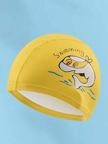 1pc Children Cartoon Swimming Cap With Ear Protection, Suitable For Boys And Girls - Multicolor - View 7