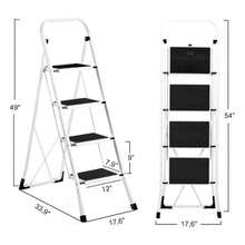 Royalswill Step Steps Foldable With Non-Slip Wide Platform, Ideal For Home/Kitchen/Garage/Office/Market/Garden - 4-Steps-Black - 查看 6