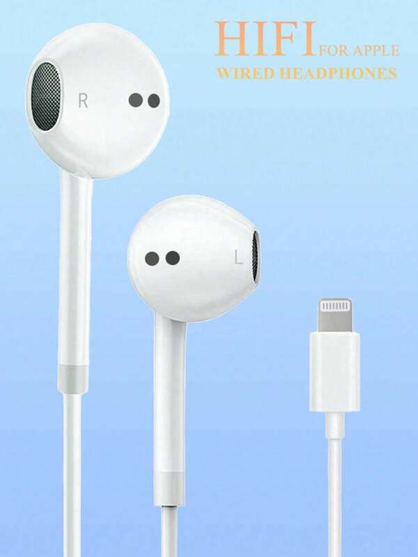 Écouteurs filaires intra-auriculaires compatibles avec /iPad Lightning, écouteurs filaires avec connecteur Lightning, écouteurs filaires compatibles avec avec télécommande intégrée pour contrôler la musique, les appels téléphoniques et le volume, compatibles avec 14/13/12/11/XR/XS/X/8/7/SE/Pro/Pro Max