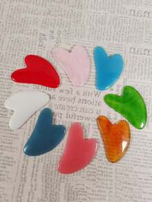 1/5 piezas Tabla de Gua Sha de polirresina para masaje facial, de ojos y corporal, relajación y cuidado de la piel - Multicolor - Ver 3