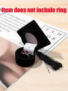 Caja de terciopelo en forma de birrete universitario para organizar anillos, organizador de joyería, caja de joyería de terciopelo, caja de anillo con birrete doctoral, regalo de temporada de graduación, regalo de graduación para novia, caja de joyería de terciopelo con birrete universitario, joyería de graduación doctoral, caja de anillo, caja de embalaje, caja de regalo para mujer organizador de almacenamiento artículos esenciales de viaje de regreso a la escuela dormitorio de almacenamiento - Multicolor - Ver 7