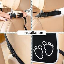 1/2件婴儿旅行汽车座椅配件、汽车安全座椅、杂项储物袋、防踢储物网袋、汽车座椅靠背储物袋、防刮防踢垫