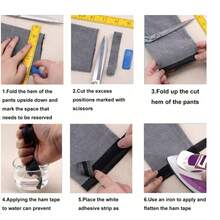 1 Stück 10M/32,81ft schmelzbares Webband, Bügeleisen-Saumbindeband für Hosensäume, selbstklebendes Stoffband für Hosen, Jeans, Kleidung