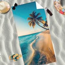 1 Piece Super Soft Microfiber Beach Towel, Quick Dry Absorbent Lightweight Towel For Beach, Bathroom, Swimming