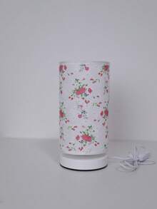 1pc Straight Tube Fabric Bedroom Small Bedside Table Lamp, Simple Bedside Table Lamp With Circular Fabric Linen Lampshade For Learning And Reading. The Lampshade Is Made Of Linen, Sturdy And Reliable, Not Easily Damaged Or Torn; The Color And Pattern Are Clear, Not Easy To Fade, And Easy To Serve For A Long Time. The Simple Design Is Suitable For Children's Rooms, Living Rooms, University Dormitories, Homes, And Offices. - Multicolor - View 8