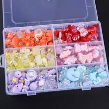 360g/12,7oz/Caixa Mistura de Estilo Contas Soltas Acrílicas de Borboleta, Flor, Estrela para Fazer Joias DIY, Colar, Pulseira, Acessórios de Artefatos de Contas de Corrente de Telefone