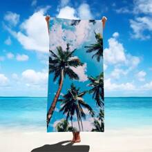 1pc Ultra-Fine Fiber Beach Towel, Quick Dry & Absorbent For Beach, Bathroom, Swimming, Lightweight & Portable