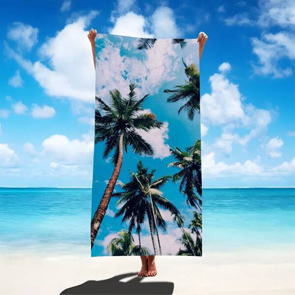 1pc Ultra-Fine Fiber Beach Towel, Quick Dry & Absorbent For Beach, Bathroom, Swimming, Lightweight & Portable