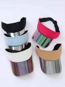 1pc Laser Reflective UV Protection Versatile Outdoor Peaked Cap, Suitable For Men And Women In Summer - Laser Hollow Hat - View 1