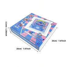 Miniso Disney Stitch Food Party Series Diamond Painting Frame - Diamond Sticker Material + Stitch Food Shaped Details, Framed Design, Handmade DIY/Home Decor/Stitch Peripheral Product (1pc) - Multicolor - View 8
