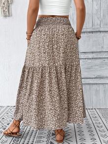 Plus Size Skirts For Women Clothes Fall Vacation Outfits Maxi Skirt - Khaki - View 4