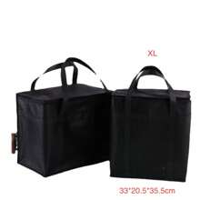1 pièce de sac isotherme en non-tissé avec doublure en aluminium. Sac réutilisable isotherme pour les courses, les voyages, les pique-niques, la livraison de repas Doordash et les aliments chauds
