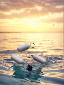 Waterproof Floating Keychain - ABS And Stainless Steel, Yellow With Compass Design - Perfect For Boating, Canoeing, Fishing, Rafting, Surfing And Party Gifts, Fishing Gear Accessories | Compass Keychain | Waterproof Keychain, Beach Essentials, Beach Accessories, Pool Float