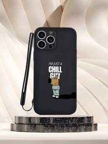 1个白色TPU Chill Guy图案防震手机壳和1个白色硅胶腕带，兼容、安卓手机等，兼容OPPO等。 - 彩色 - 查看 6