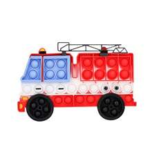 Roter Feuerwehrauto Luftpolsterfolien Stressabbau Fidget Spielzeug, Finger Luftpolster Spielzeug, Schnell Knisternde Luftpolsterfolie Spielzeug für Erwachsene & Kinder, Partyspiel Dekoration Geschenk für Weihnachten, Halloween, Entspannungsspielzeug für Jungs & Mädchen