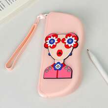1pc A Silicone Glasses Case For Storage, Featuring A Handle For Hanging, Suitable For Travel And Portable Use. It Is Waterproof And Shockproof, Designed To Keep Glasses And Regular Glasses Dust-Free,Ideal Fashion Glasses Storage Accessories