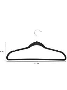 SANSA HOME 50 Ganchos para Ropa de Terciopelo, Gancho Dorado Giratorio de 360 Grados, Adecuado para Todo Tipo de Ropa, Antideslizante (Negro)