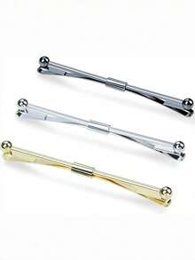 1 pieza Presilla para cuello de camisa metálica minimalista de moda, Sujetador de corbata, Broche de cadena espiral de una sola pieza - collarín - Ver 2