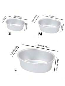 购买前请确认产品尺寸是否合适,可选1件套/3件套/5件套。这款椭圆形铝制烘焙套装不粘且适用于烤箱,非常适合制作芝士蛋糕、果酱、布朗尼和面包——是情人节、圣诞节和日常烘焙的理想之选。本产品并非通用型号,购买前请确认产品尺寸是否合适。 - 彩色 - 查看 11