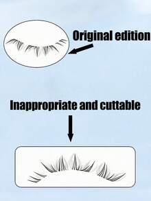 5 Pairs Transparent Stem Natural False Eyelashes, Japanese Anime Style Sharp Tip Dramatic DIY Cosplay Bottom Lashes, Reusable For Women And Girls, Comfortable Wear Strip Lashes, Lashes, Eyelashes, Fake Lashes - Cat Eye Lashes - View 6