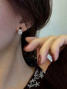 1 Pair Kids Elegant Cubic Zirconia Stud Earrings For Girls Gifts For Daily Decoration For Party Jewelry Birthday Gift - 1# - View 6