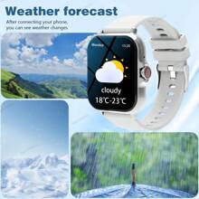 1.83 Inch HD Screen Smartwatch With Touch Control, Customizable Watch Face Wallpaper, Wireless Calling, Call Reminder/Rejection, Multiple Sports Modes, Monitors Exercise Data During Fitness/Exercise, Silicone Strap, USB Charging, Unisex Sports Watch