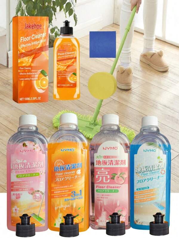 100ml, 500ml ,Multifunctional Aromatic Floor Cleaner,Momoka Ocean Fragrant Orange Fragrant Floor Cleaner Descaling Wood Floor Brightening Floor Cleaning Mopping Tiles Decontamination Multi-Purpose Floor Cleaner Home Wooden Floor Brightening Polishing Dirt Cleaning