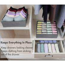Organizador de cajón de calcetines, organizador de ropa interior, organizador de armario y almacenamiento, organizadores de soporte para calcetines, pañuelos, corbatas, cinturones (gris) para mujer, organizador de almacenamiento, esenciales de viaje, regalo de vuelta al colegio