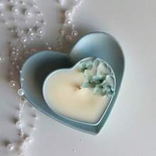 2 件树脂铸造模具套装，心形 DIY 托盘硅胶模具，石膏蜡烛容器模具，适用于手工家居装饰工艺品