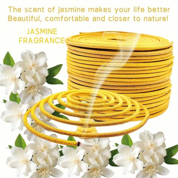 40pcs/Box Jasmine Scented Coil Incense Sticks, Suitable For Home Decor, Yoga, Meditation, Etc